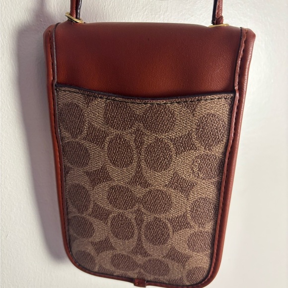 Coach Brown Crossbody Bag with Signature Pattern - Picture 6 of 10